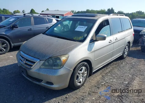 2005 Honda Odyssey Ex-L z USA, uszkodzony, nr VIN 5FNRL38625B412048